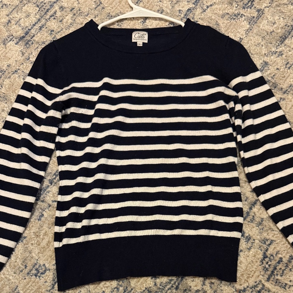 Navy Striped Sweater